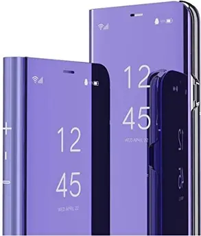 MRSTER clear View Standing Cover for Xiaomi Redmi Note 9 purple