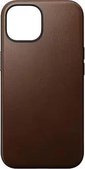 Nomad modern Leather case for Apple iPhone 15 Rustic Brown