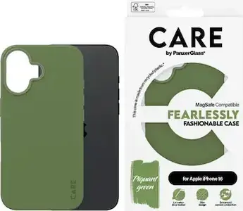 PanzerGlass Care Fashionable case MagSafe for Apple iPhone 16 Piquant Green