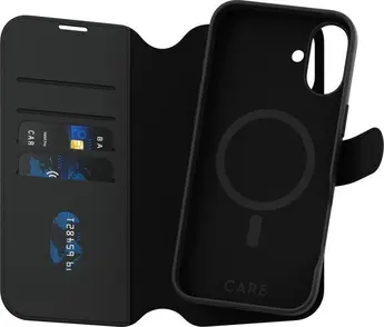 PanzerGlass Care Feature case tango Two-in-One wallet MagSafe for Apple iPhone 16 Plus black