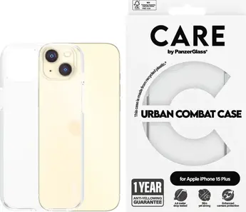 PanzerGlass Care Flagship case Urban Combat for Apple iPhone 15 Plus transparent