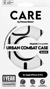 PanzerGlass Care Flagship case Urban Combat Black Frame MagSafe for Apple iPhone 15 Pro black