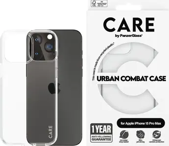 PanzerGlass Care Flagship case Urban Combat for Apple iPhone 15 Pro Max transparent
