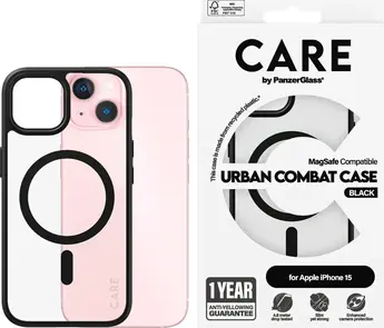 PanzerGlass Care Flagship case Urban Combat Black Frame MagSafe for Apple iPhone 15 black
