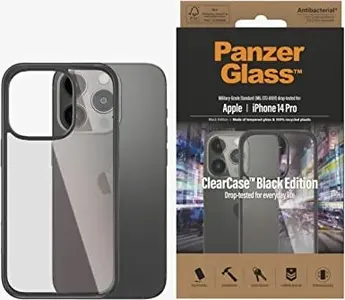 PanzerGlass clear case AntiBacterial Black Edition for Apple iPhone 14 Pro black/transparent