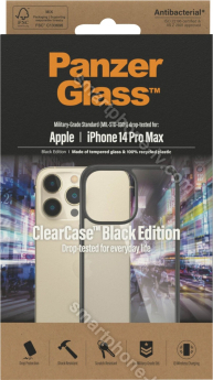PanzerGlass clear case AntiBacterial Black Edition for Apple iPhone 14 Pro Max black/transparent 