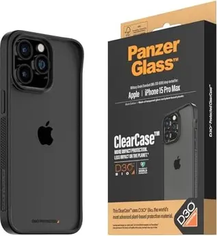 PanzerGlass clear case D3O Black Edition for Apple iPhone 15 Pro Max transparent/black