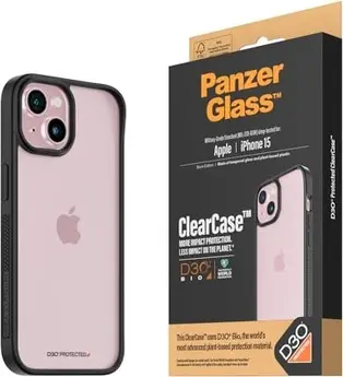 PanzerGlass clear case D3O Black Edition for Apple iPhone 15 transparent/black