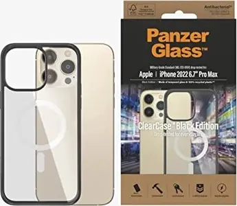 PanzerGlass clear case MagSafe AntiBacterial Black Edition for Apple iPhone 14 Pro Max black/transparent