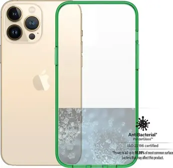 PanzerGlass clear case colour AntiBacterial for Apple iPhone 13 Pro Max Lime Limited Edition