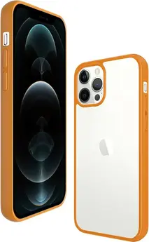 PanzerGlass clear case colour AntiBacterial Limited Edition for Apple iPhone 12 Pro Max orange