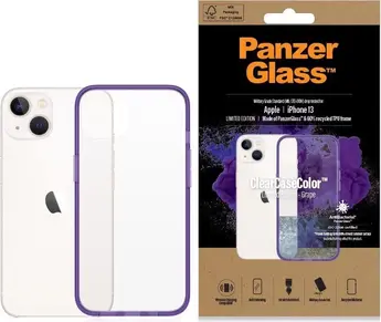 PanzerGlass clear case colour AntiBacterial for Apple iPhone 13 Grape Limited Edition