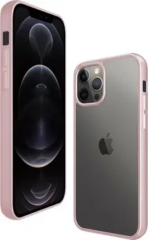 PanzerGlass clear case colour AntiBacterial Limited Edition for Apple iPhone 12 Pro Max rose gold