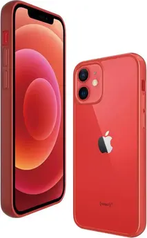 PanzerGlass clear case colour AntiBacterial Limited Edition for Apple iPhone 12 mini red