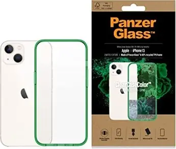 PanzerGlass clear case colour AntiBacterial for Apple iPhone 13 Lime Limited Edition