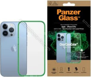 PanzerGlass clear case colour AntiBacterial for Apple iPhone 13 Pro Lime Limited Edition 
