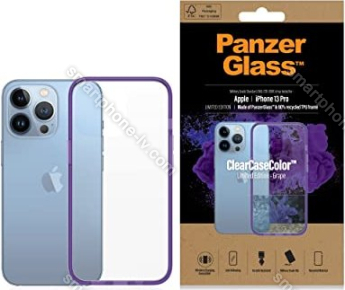 PanzerGlass clear case colour AntiBacterial for Apple iPhone 13 Pro Grape Limited Edition 