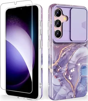 SHEDEER sleeve with camera guard for Samsung Galaxy S24+ purple