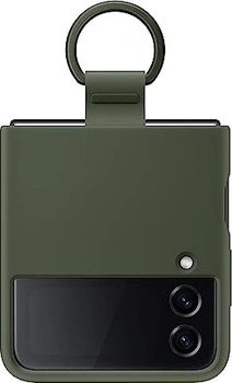 Самсунг Silicone Cover with ring для Галакси Z Flip 4 Khaki