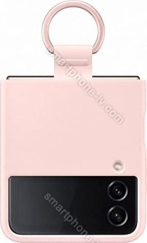 Samsung Silicone Cover with ring for Galaxy Z Flip 4 pink 