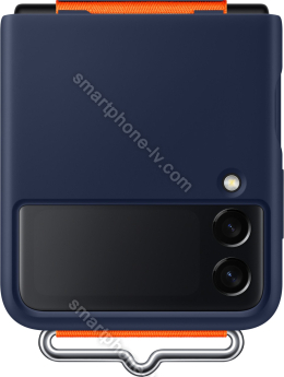 Samsung Silicone Cover with strap for Galaxy Z Flip 3 Navy 