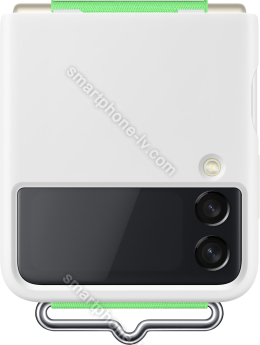 Samsung Silicone Cover with strap for Galaxy Z Flip 3 white 