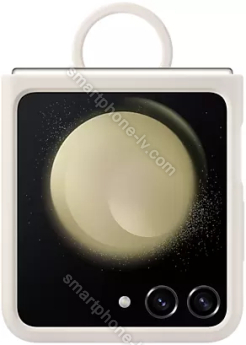 Samsung Silicone case with ring for Galaxy Z Flip 5 Cream 
