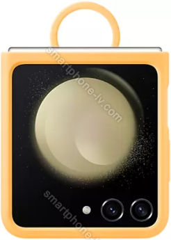 Samsung Silicone case with ring for Galaxy Z Flip 5 Apricot 