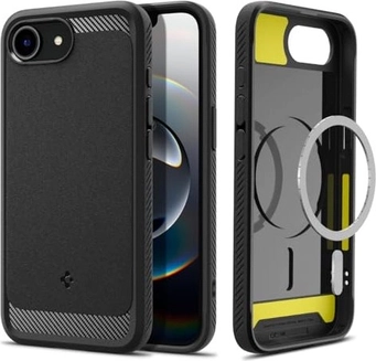 Spigen Rugged Armor (MagFit) для Apple iPhone 16e Matte черный
