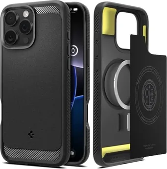 Spigen Rugged Armor (MagFit) for Apple iPhone 16 Pro Max Matte Black