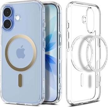 Spigen Ultra hybrid (MagFit) для Apple iPhone 17 clear золотой