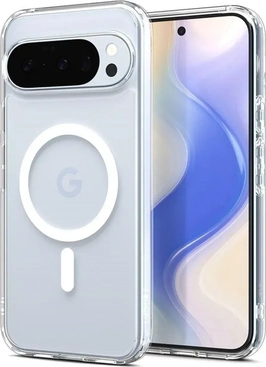 Spigen Ultra hybrid Metal ring (MagFit) для Google Pixel 10/10 Pro clear белый
