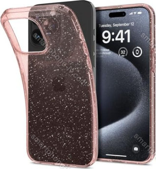 Spigen liquid Crystal Glitter for Apple iPhone 15 Pro Rose quartz 