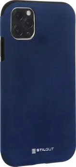 Stilgut Alcantara Cover for Apple iPhone 11 Pro blue
