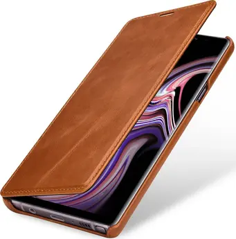 Stilgut Book Type Leather case for Samsung Galaxy Note 9 cognac-brown