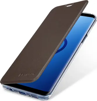 Stilgut Book Type NFC/RFID Blocking Cover for Samsung Galaxy S9+ brown