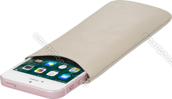 Stilgut Smartphone sleeve leather size S beige 
