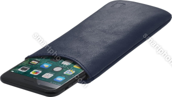Stilgut Smartphone sleeve leather size L blue 