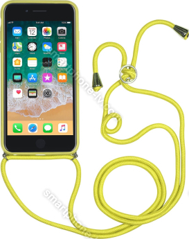 Stilgut mobile phone chain with leather back for Apple iPhone 8 Plus yellow 