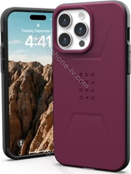 UAG Civilian case with MagSafe for Apple iPhone 15 Pro Max Bordeaux 
