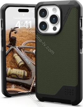 UAG Metropolis LT case with MagSafe for Apple iPhone 15 Pro Kevlar olive 