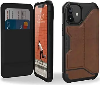 UAG Metropolis case for Apple iPhone 12 mini LTHR ARMR Brown