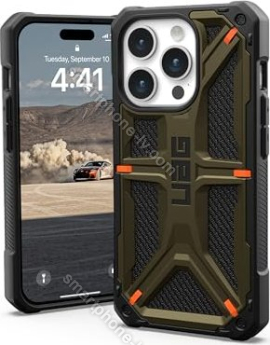 UAG Monarch Pro Kevlar case for Apple iPhone 15 Pro Kevlar Elemental Green 
