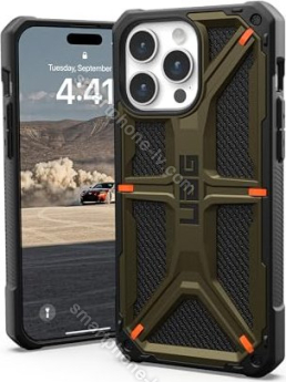 UAG Monarch Pro Kevlar case for Apple iPhone 15 Pro Max Kevlar Elemental Green 