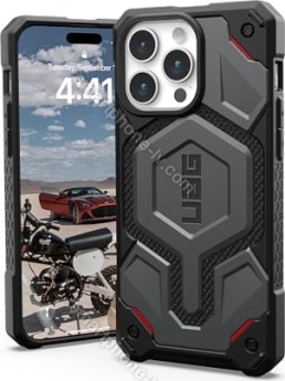 UAG Monarch Pro Kevlar case with MagSafe for Apple iPhone 15 Pro Max Kevlar Silver 