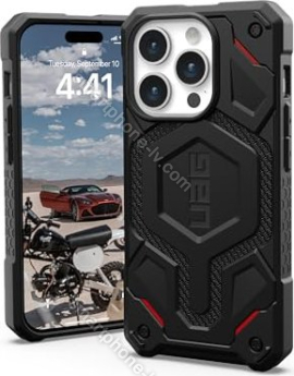 UAG Monarch Pro Kevlar case with MagSafe for Apple iPhone 15 Pro Kevlar Black 