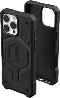 UAG Monarch Pro case with MagSafe for Apple iPhone 16 Pro Max carbon Fiber
