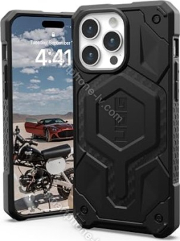 UAG Monarch Pro case with MagSafe for Apple iPhone 15 Pro Max carbon Fiber 