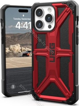 UAG Monarch case for Apple iPhone 15 Pro Max Crimson 