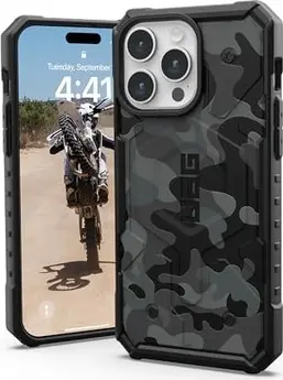 UAG Pathfinder SE case with MagSafe for Apple iPhone 15 Pro Max Black Midnight Camo